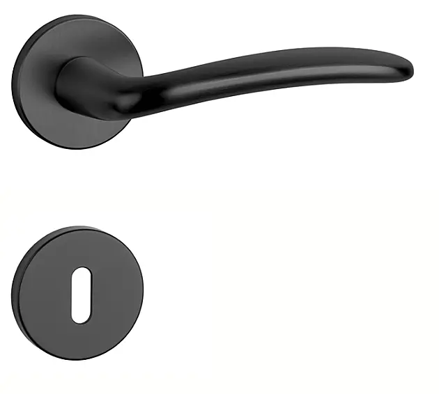 Dveřní kování MP Ambrosia - R 7S (ČERNÁ MATNÁ), klika-klika,