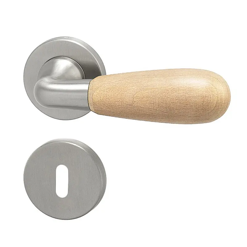 Dveřní kování HOLAR WS 00, kulatá (bílá), klika-klika, WC klíč, HOLAR matný satin