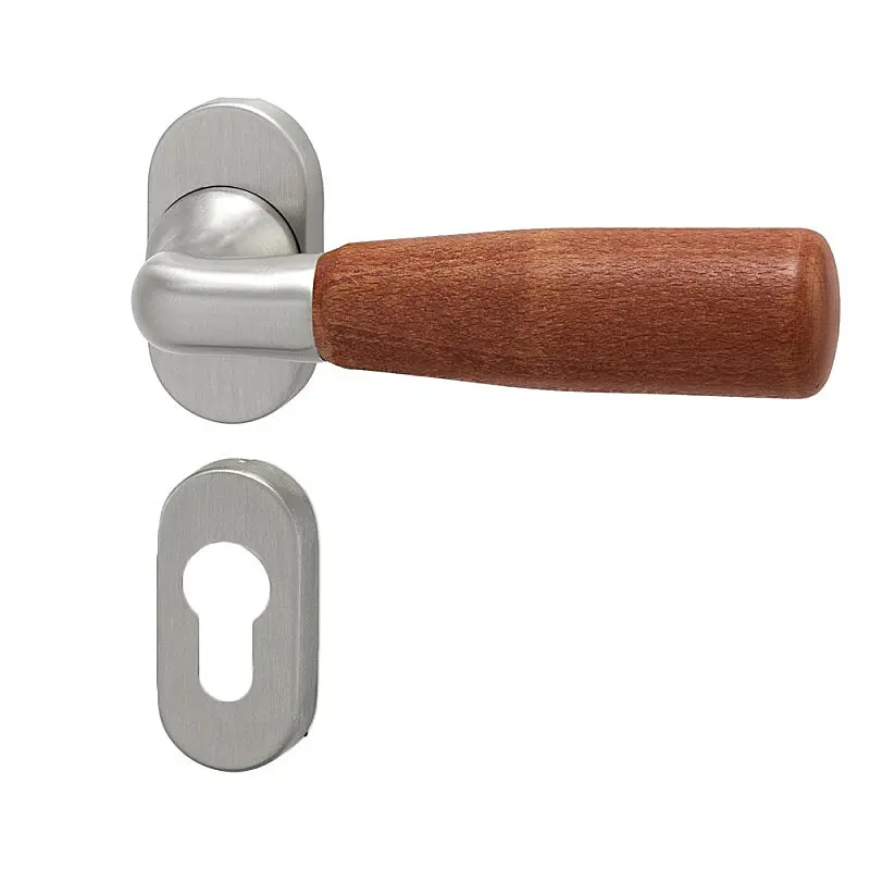 Dveřní kování HOLAR WS 01 OR (třešeň), klika-klika, Otvor pro obyčejný klíč BB, HOLAR matný satin