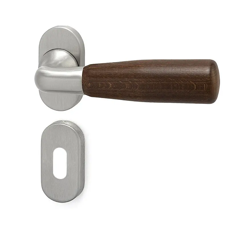 Dveřní kování HOLAR WS 01 OR (mahagon), klika-klika, Otvor pro obyčejný klíč BB, HOLAR matný satin