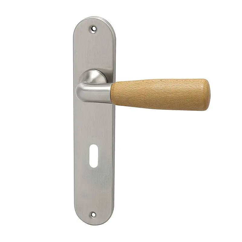 Dveřní kování HOLAR WSS 01, štítové (přírodní), klika-klika, WC klíč, HOLAR matný satin, 72 mm