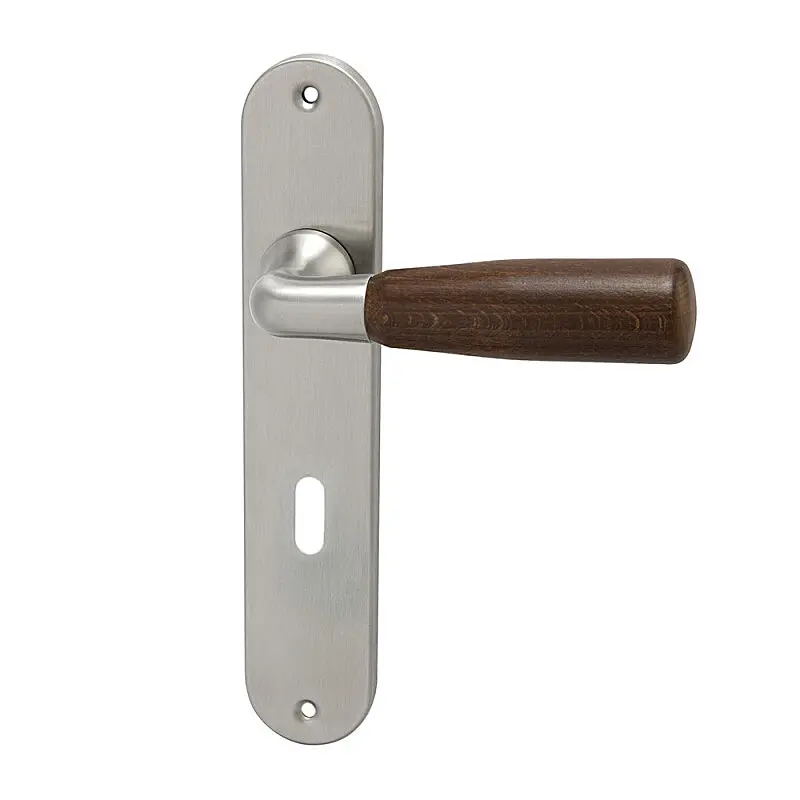 Dveřní kování HOLAR WSS 01, štítové (mahagon), klika-klika, WC klíč, HOLAR matný satin, 72 mm
