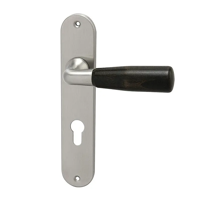 Dveřní kování HOLAR WSS 01, štítové (eben), klika-klika, Otvor na cylindrickou vložku PZ, HOLAR matný satin, 72 mm
