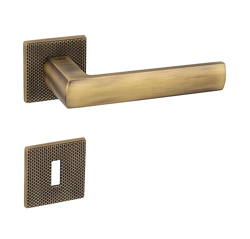 Dveřní kování MP POPULAR - HR 4161 5SQ T2 (OGS - Bronz česaný matný), klika-klika,