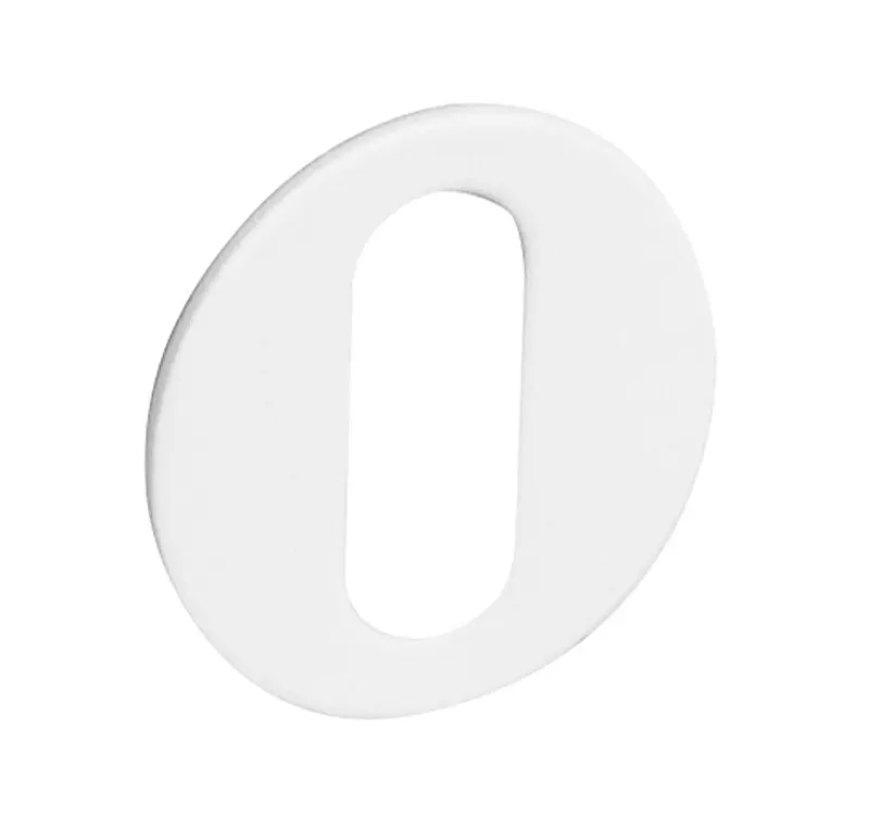 Dveřní rozeta MP VM - 1R (WS - bílá matná), BB rozeta s otvorem na obyčejný klíč, Otvor pro obyčejný klíč BB, MP WS (bílá mat)