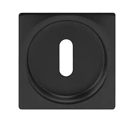 Mušle na posuvné dveře MP BB 3925 - HR (ČERNÁ MAT), NEREZ, Otvor na obyčejný klíč BB, MP BS (černá mat)