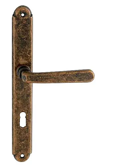 Dveřní kování MP NI - ALT WIEN Štít (OBA - Antik bronz), klika-klika, Otvor na cylindrickou vložku PZ, MP OBA (antik bronz), 72 mm