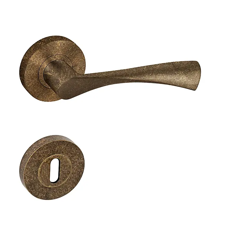 Dveřní kování MP Spirit R (OBA - Antik bronz), klika-klika, Bez spodní rozety, MP OBA (antik bronz)