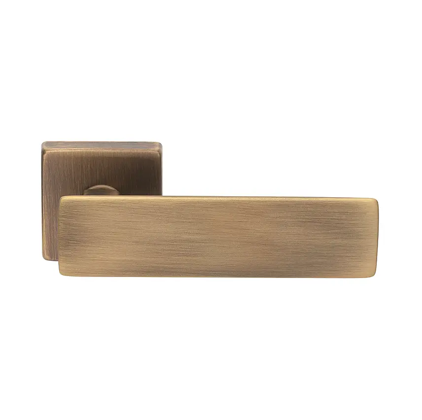 Dveřní kování COBRA SPRING-S (Bronz), klika-klika, Bez spodní rozety, COBRA BRONZ