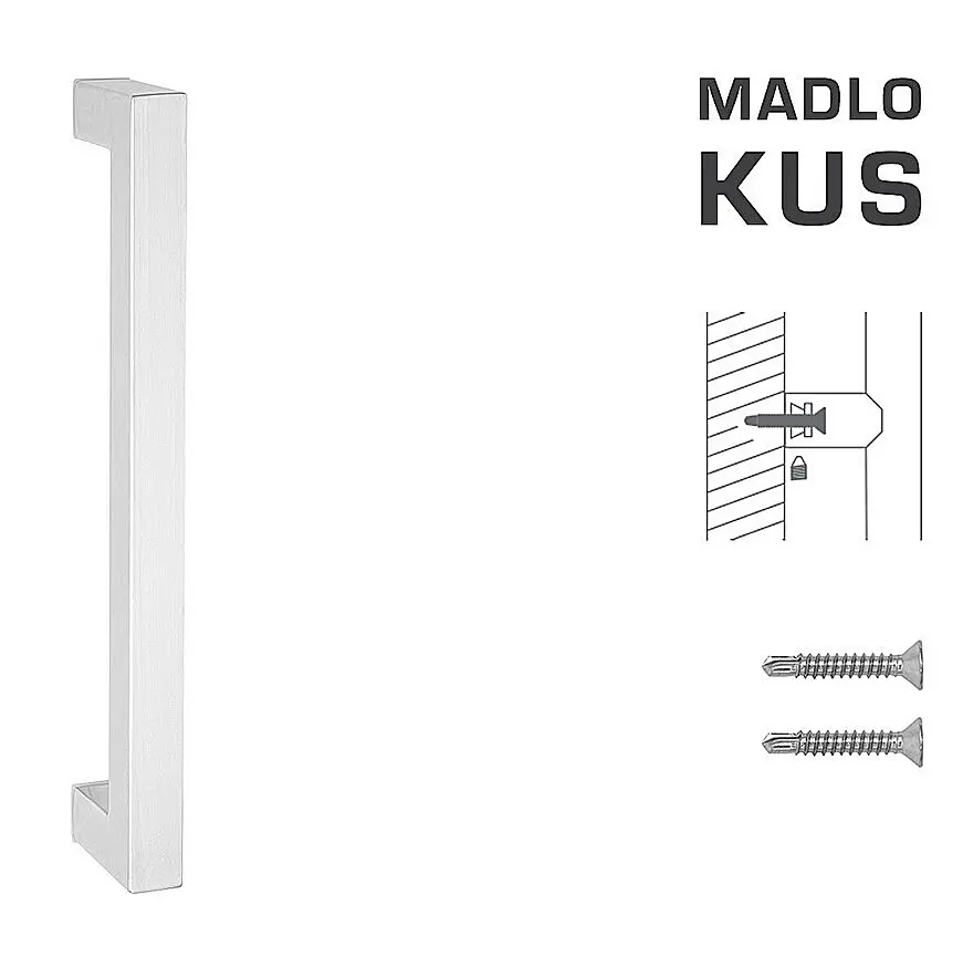 VÝPRODEJ DVEŘNÍ MADLO MP, 25x25 mm - délka 625 mm (WS - bílý mat) - kus, MP WS (bílá mat)