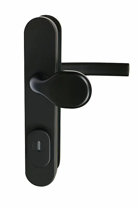 Bezpečnostní kování MP - SB 5200 ZA FAVORIT PLUS (BS - Černá matná), madlo/klika, Otvor na cylindrickou vložku PZ, MP BS (černá mat), 92 mm
