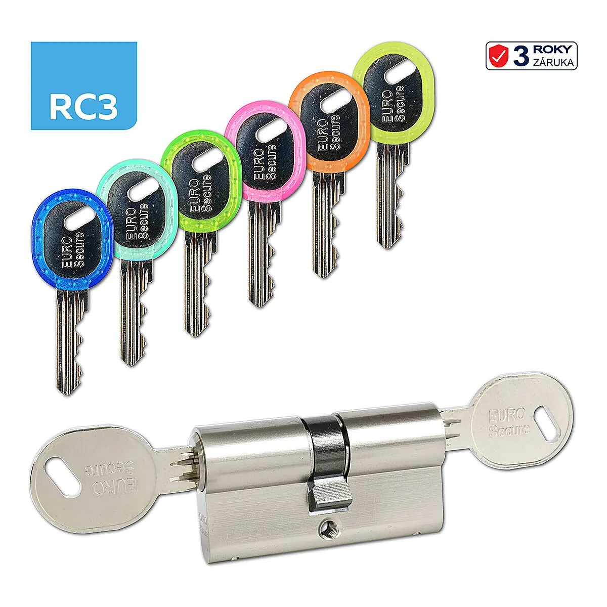 Cylindrická bezpečnostní vložka RICHTER EURO SECURE R3, Vložka standardní