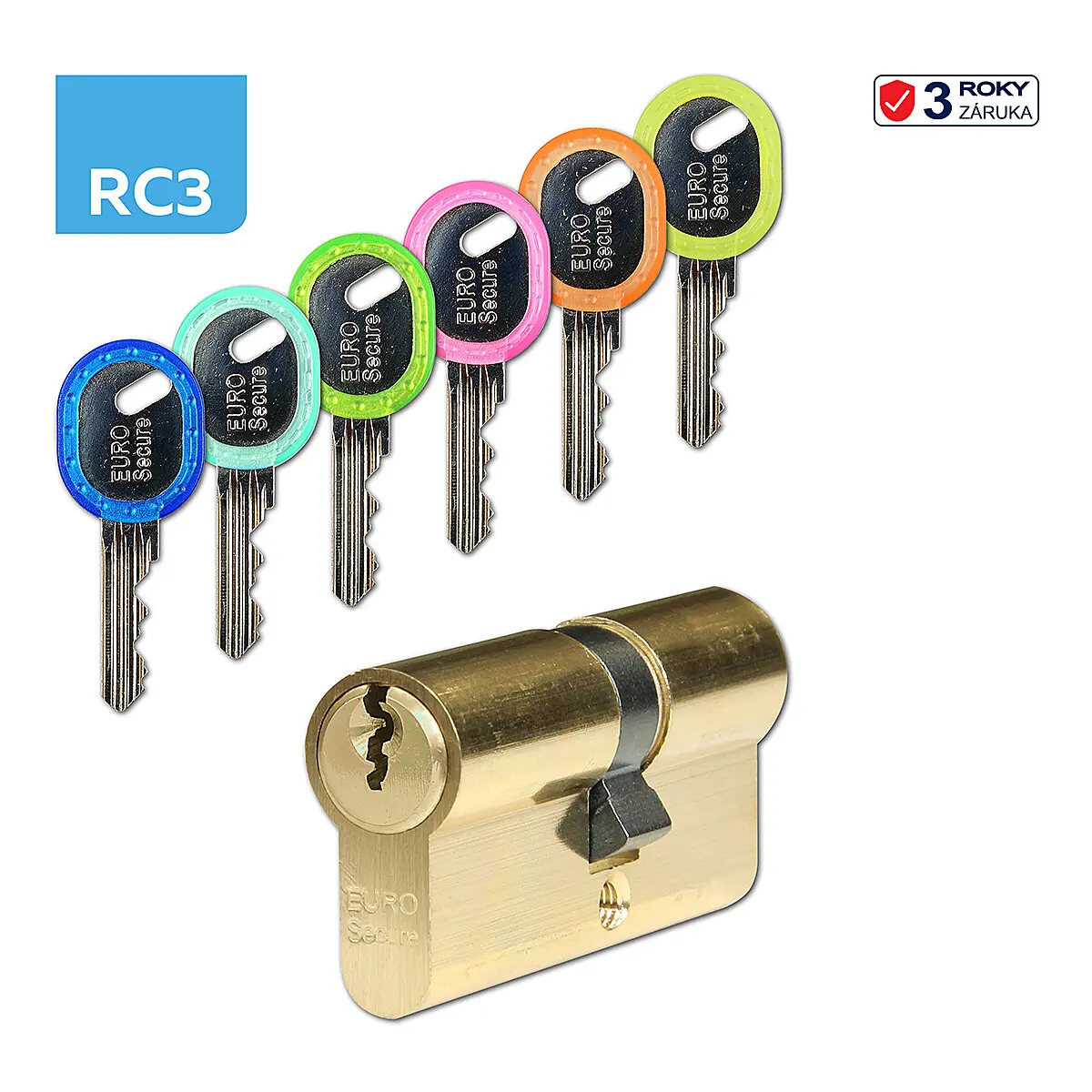 Cylindrická bezpečnostní vložka RICHTER EURO SECURE R3, Vložka standardní 30/35 mm