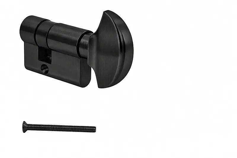 Cylindrická vložka s knoflíkem pro kování na sklo MP MPK (černá)