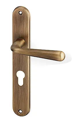Dveřní kování ACT Charlie OV (BRONZ), klika-klika, Otvor pro obyčejný klíč BB, AC-T Bronz, 90 mm