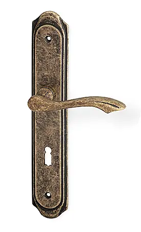 Dveřní kování ACT Rustik (BRONZ), klika-klika, WC klíč, AC-T Bronz, 90 mm