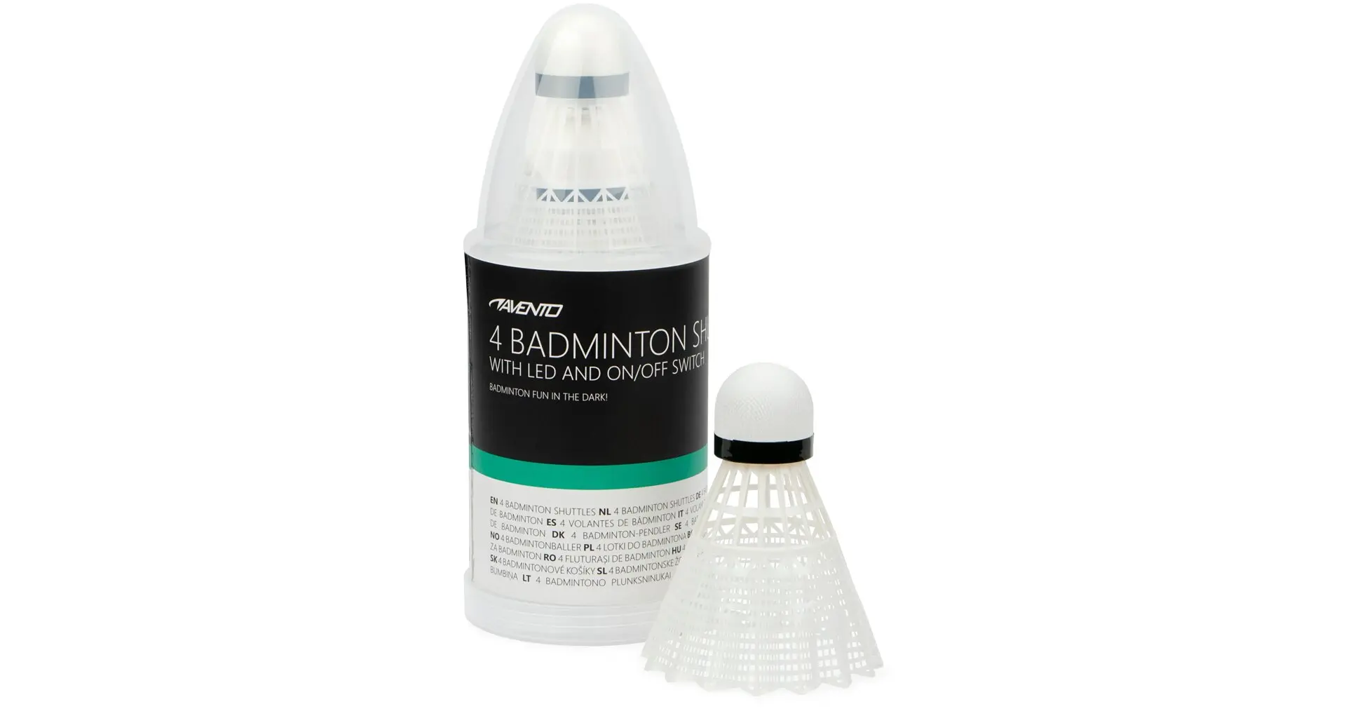 LED Shuttles 4 badmintonové míčky, tuba 4 ks