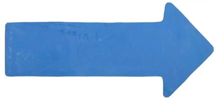 Merco Arrow značka na podlahu modrá