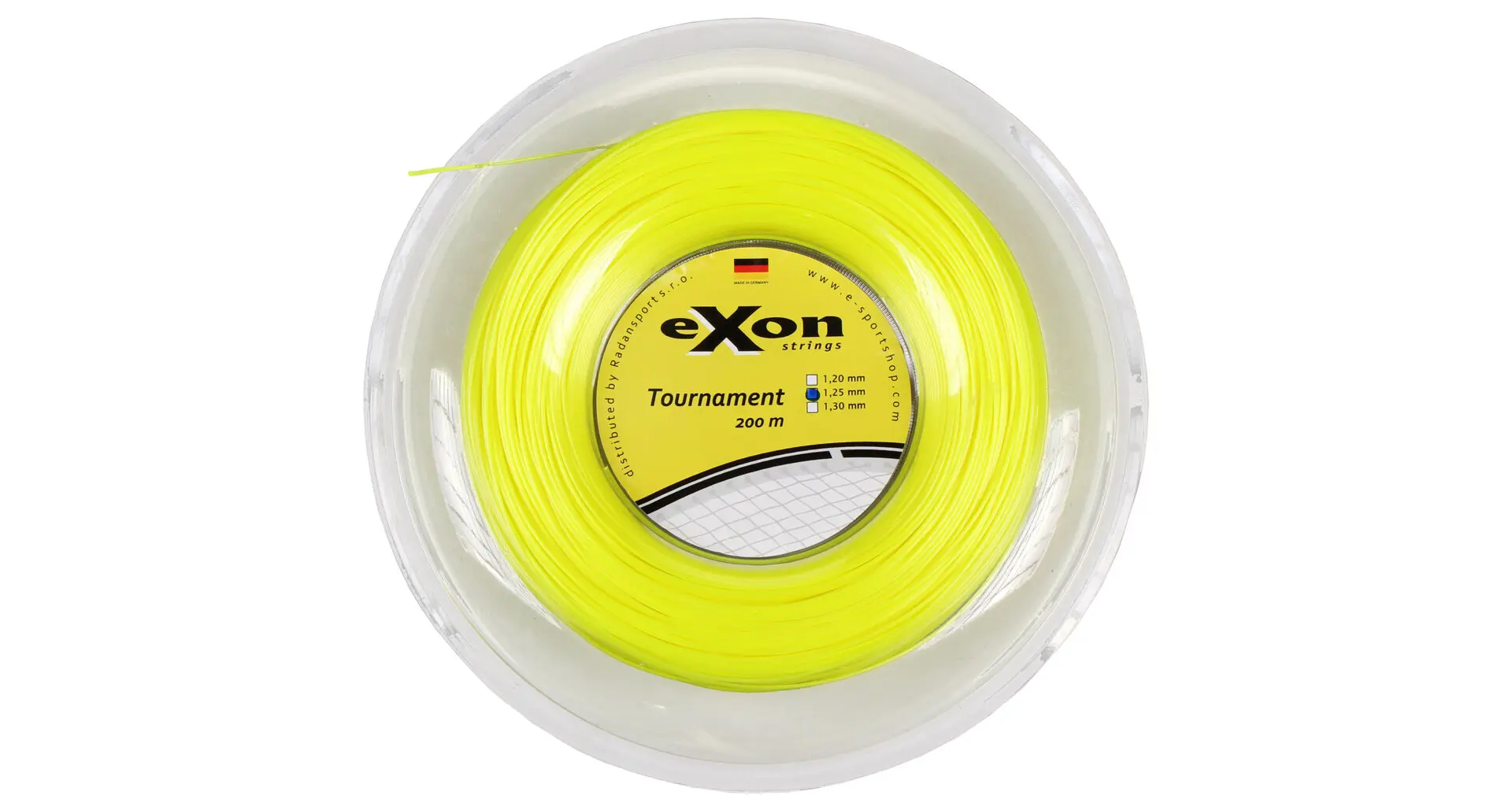 Exon Tournament tenisový výplet 200 m žlutá neon