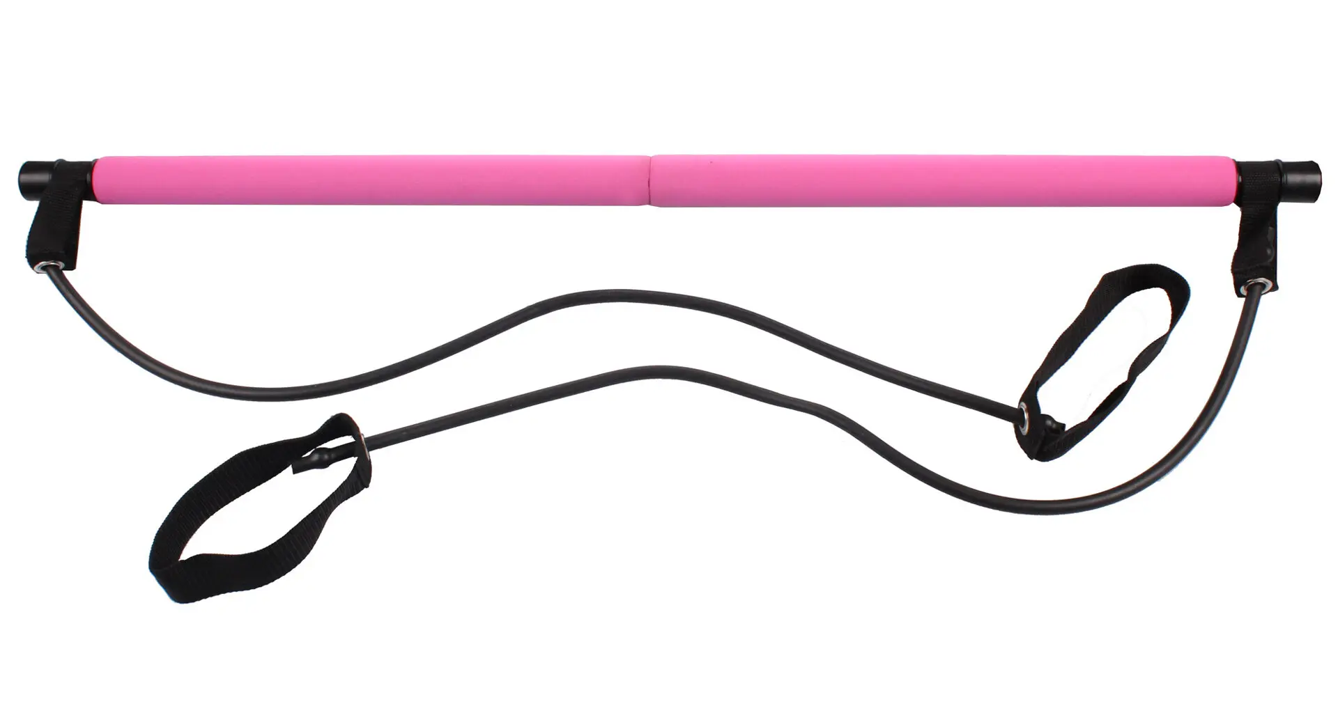 Merco Pilates Sticks posilovací tyč s gumou růžová