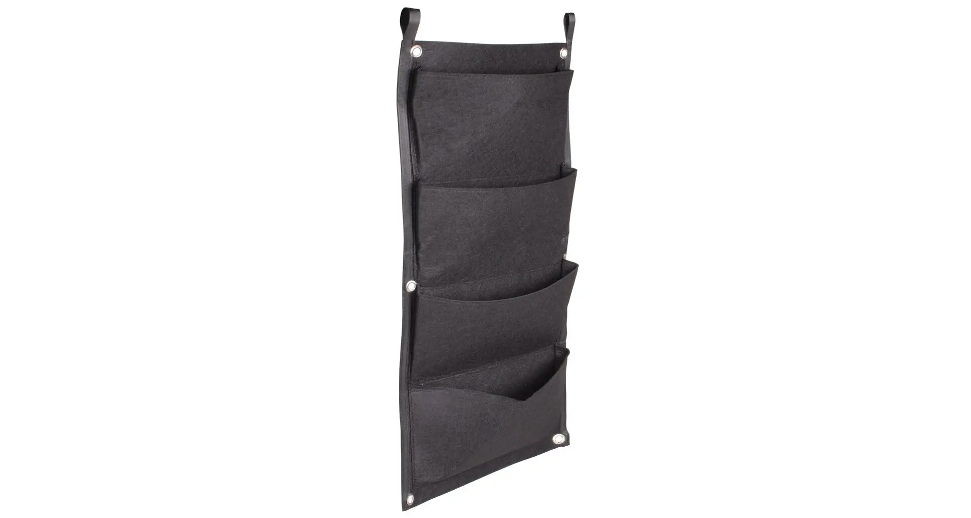 Vertical Grow Bag 4 textilní květináče na zeď černá, 1 ks