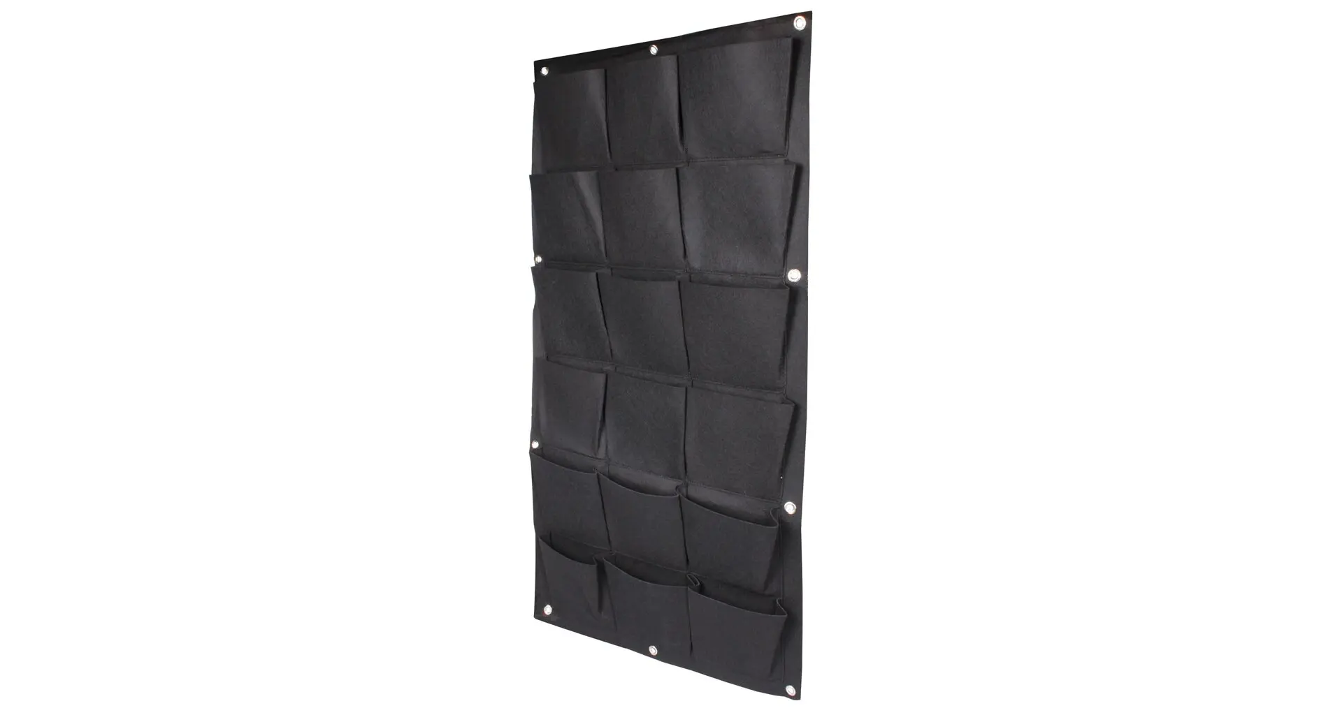 Wall Grow Bag 18 textilní květináče na zeď černá, 1 ks
