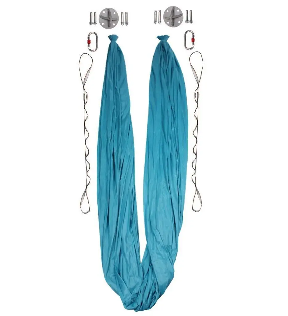 Yoga Hammock síť pro jógu světle modrá