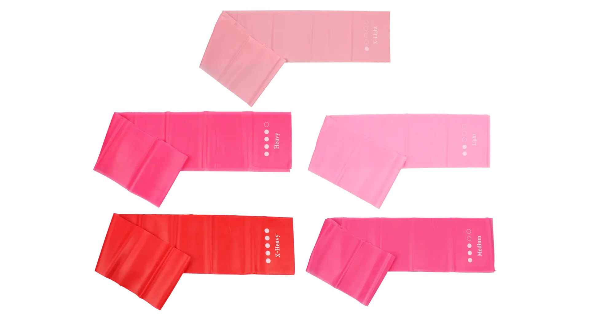 Merco Yoga Stretch Mix 1500 sada posilovacích gum 5 ks růžová