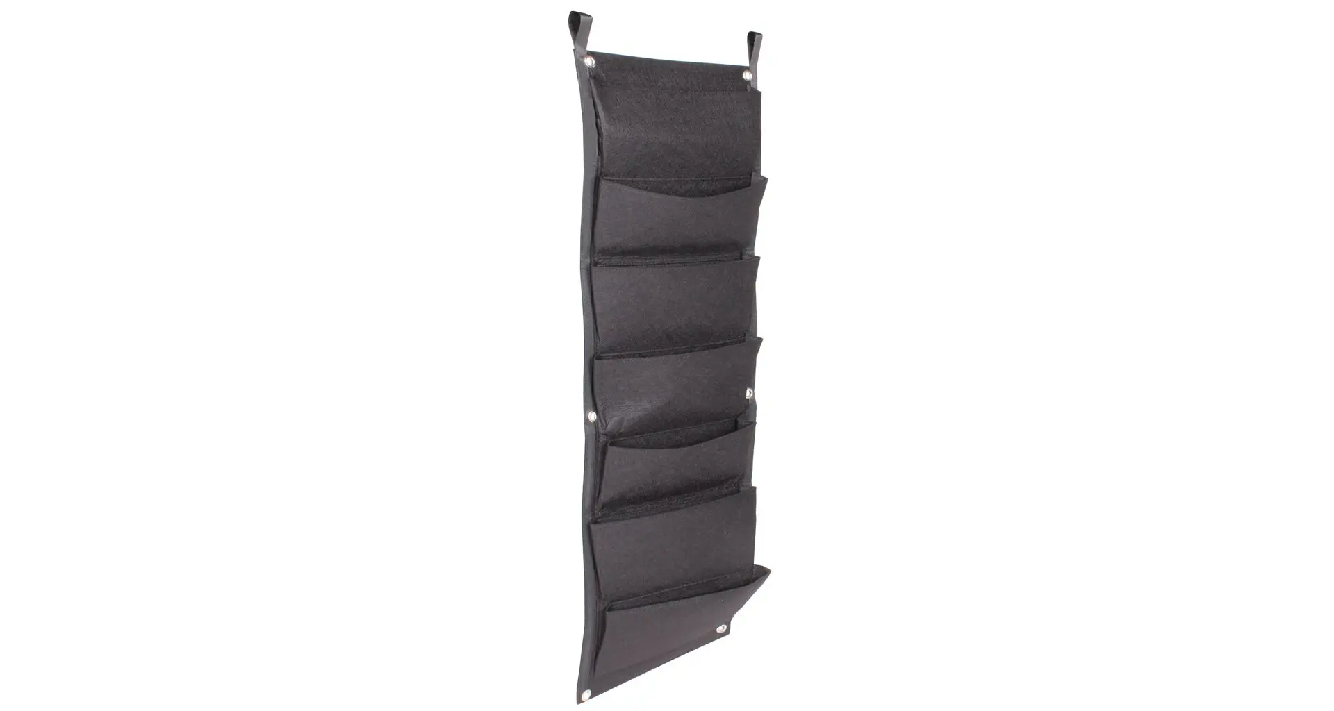 Vertical Grow Bag 7 textilní květináče na zeď černá, 1 ks