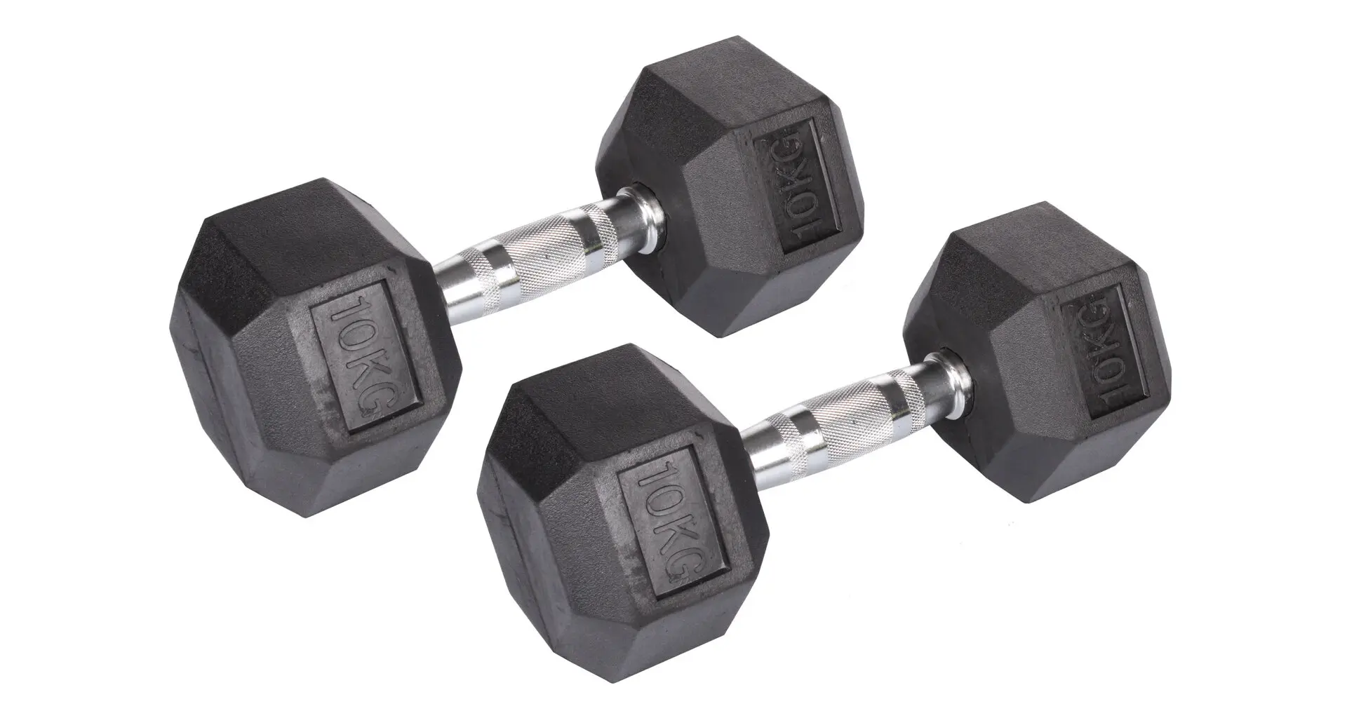 Hex Rubber Dumbbell činka 1 pár, 22,5 kg