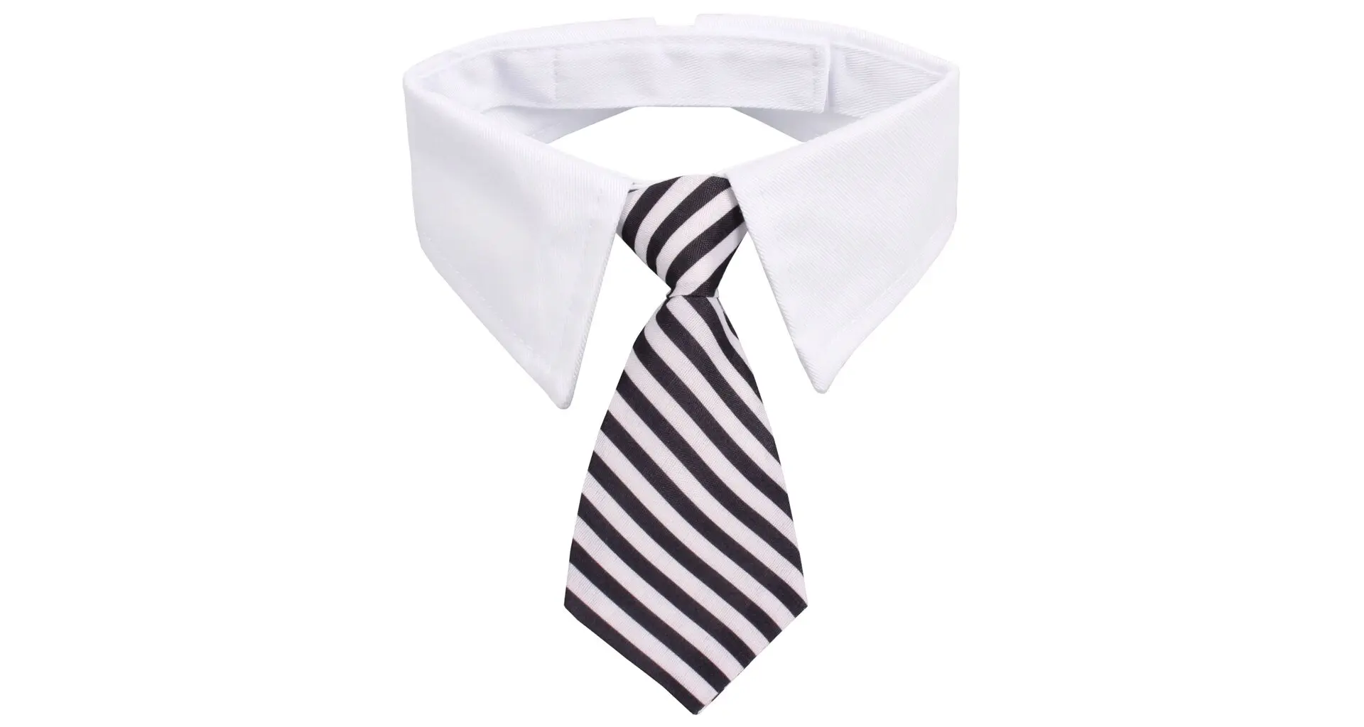 Gentledog kravata pro psy černá-bílá, S