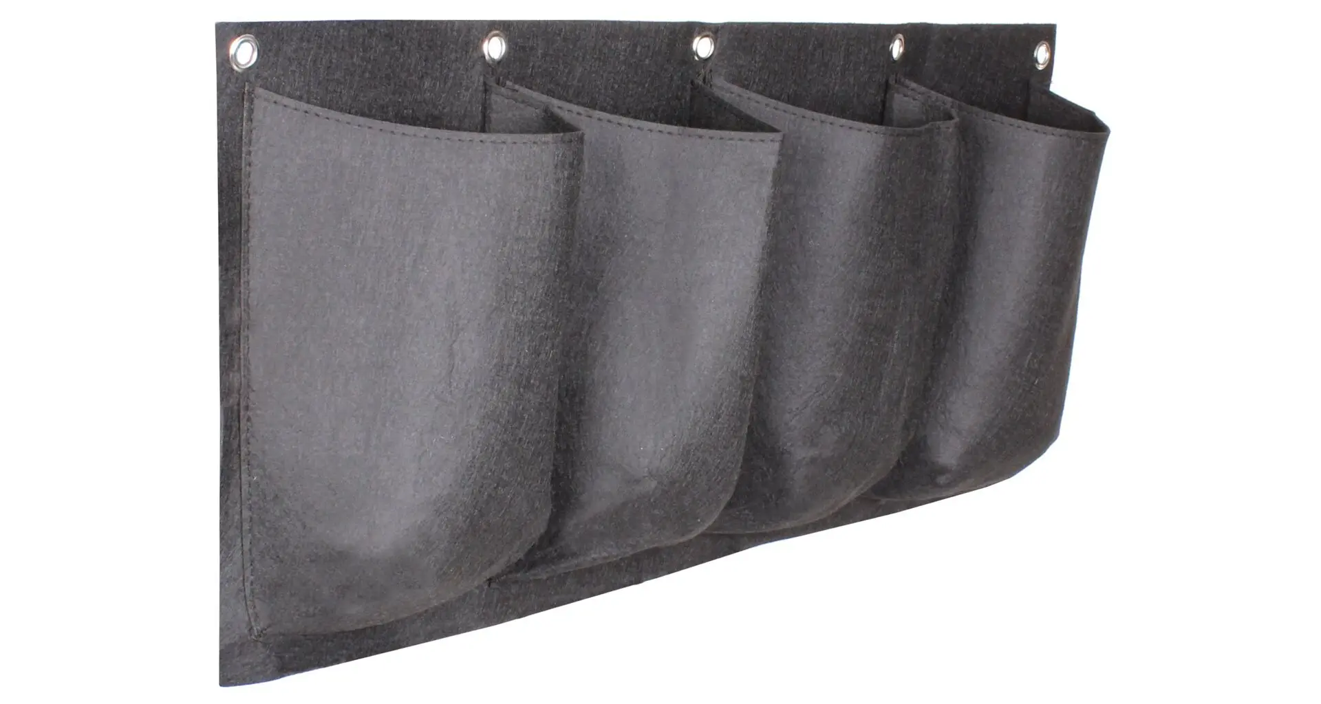 Horizontal Grow Bag 4 textilní květináče na zeď černá, 1 ks