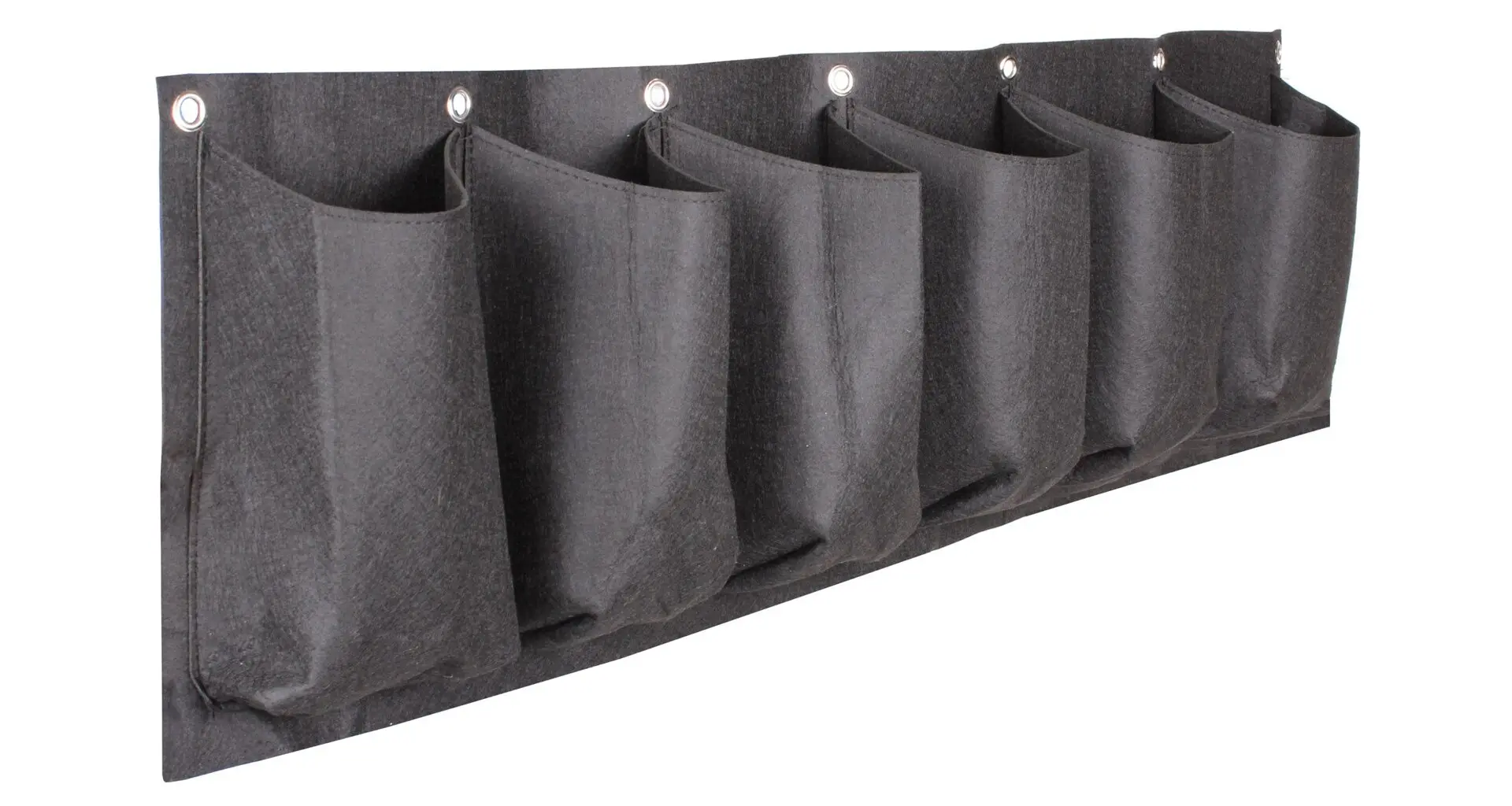Horizontal Grow Bag 6 textilní květináče na zeď černá, 1 ks