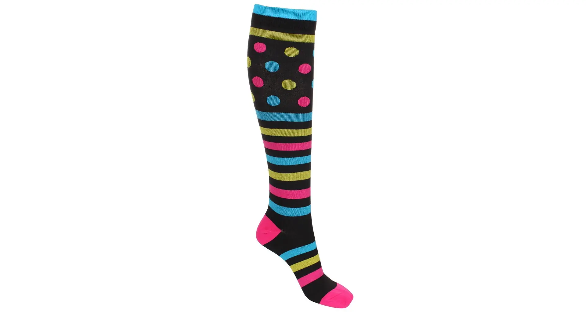 Merco Striped Dots dámské kompresní podkolenky