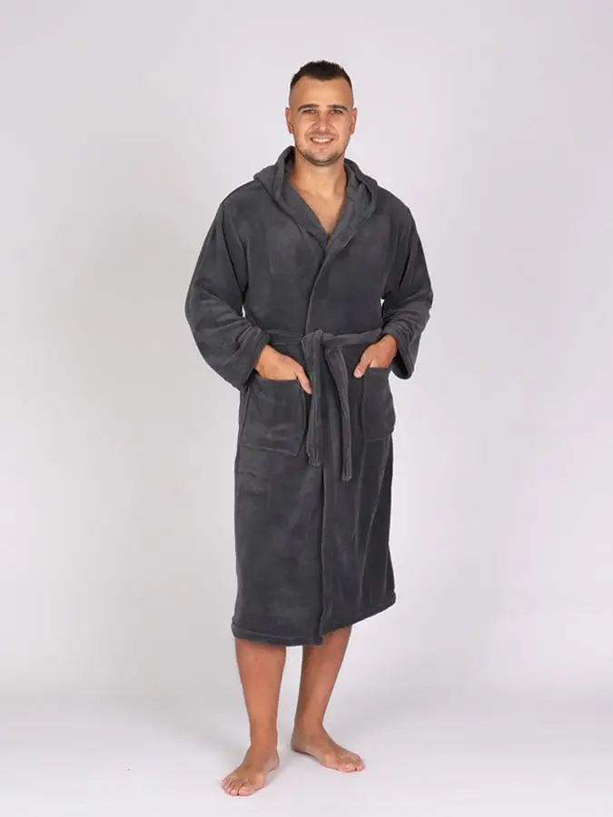 EVONA a.s. Unisex župan HLADKÝ šedý - ZUPAN HLADKY ŠEDÁ