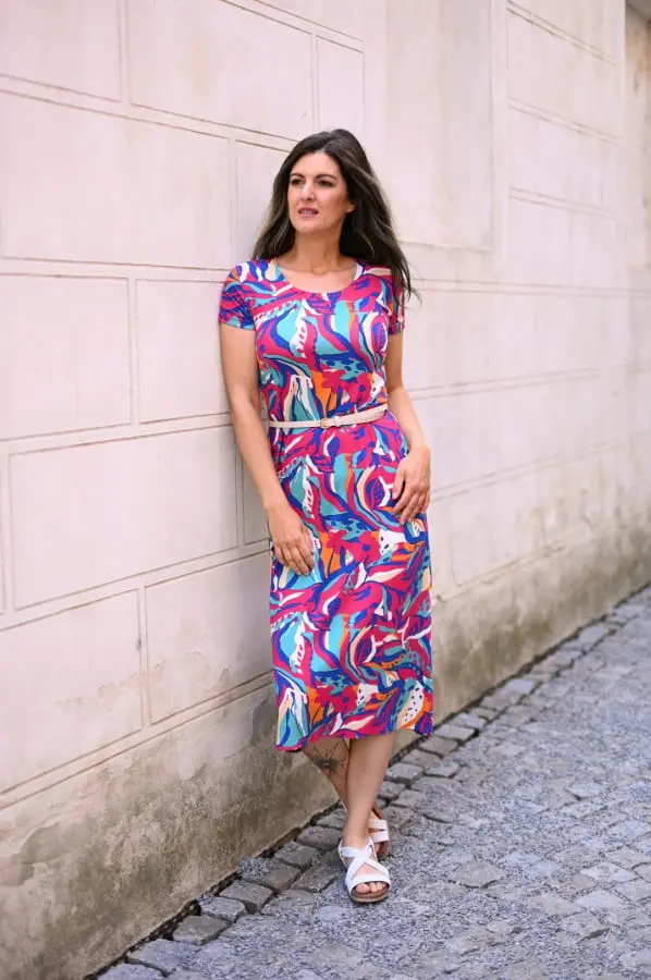 EVONA a.s. Dámské dlouhé šaty AMELINA 436 - Dámské dlouhé šaty AMELINA 436 436