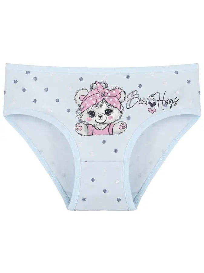 EVONA a.s. Dívčí kalhotky K840 BEAR HUGS MODRÁ - K 840 E-BEARHUGS MODRÁ 110