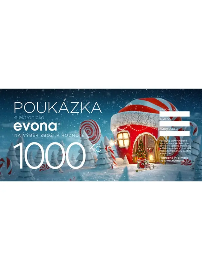 EVONA a.s. Vánoční elektronická dárková poukázka 1000 - POUKÁZKA 1000 V