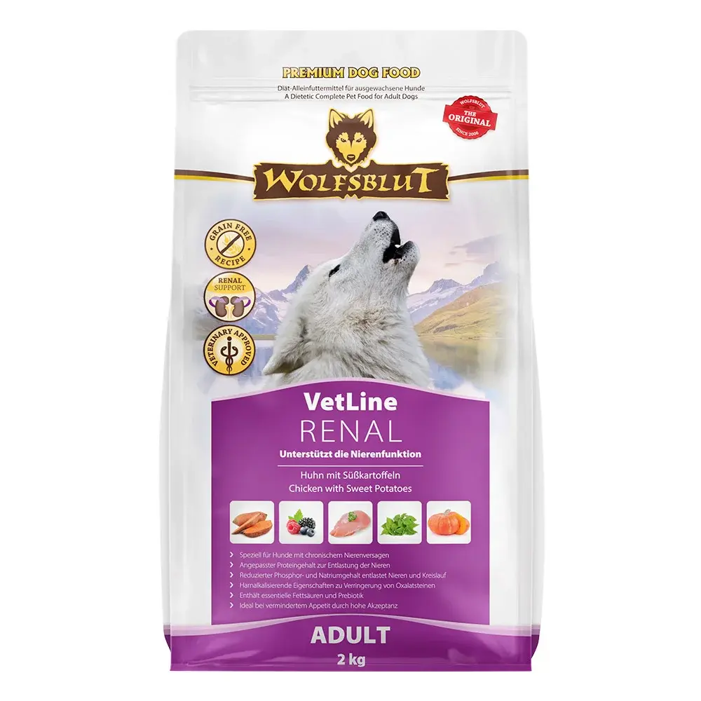 Wolfsblut VetLine Renal 2kg - kuře s batáty