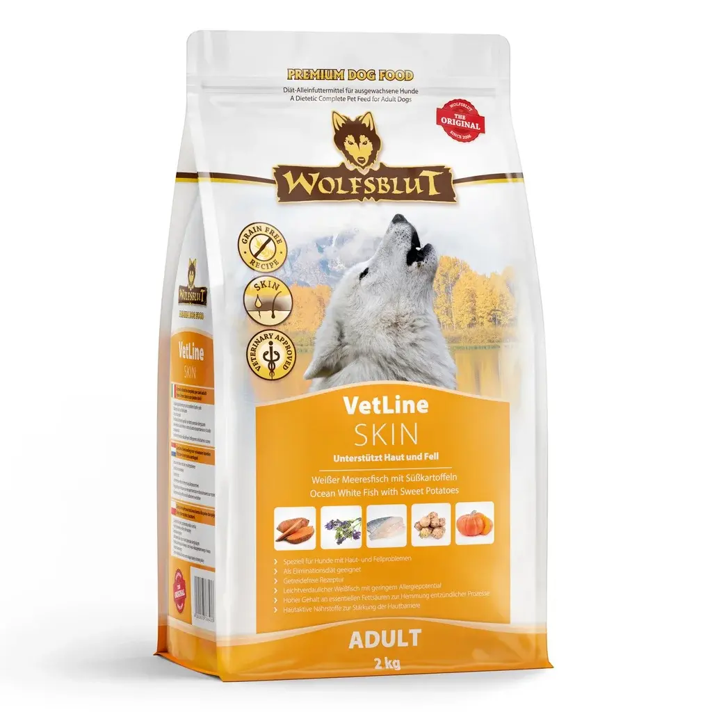 Wolfsblut VetLine Skin & Coat 2kg - ryby s batáty