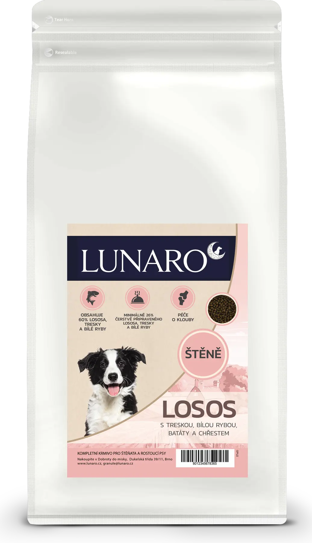 Lunaro Silver Tide Puppy 2kg - losos a ryby s batáty