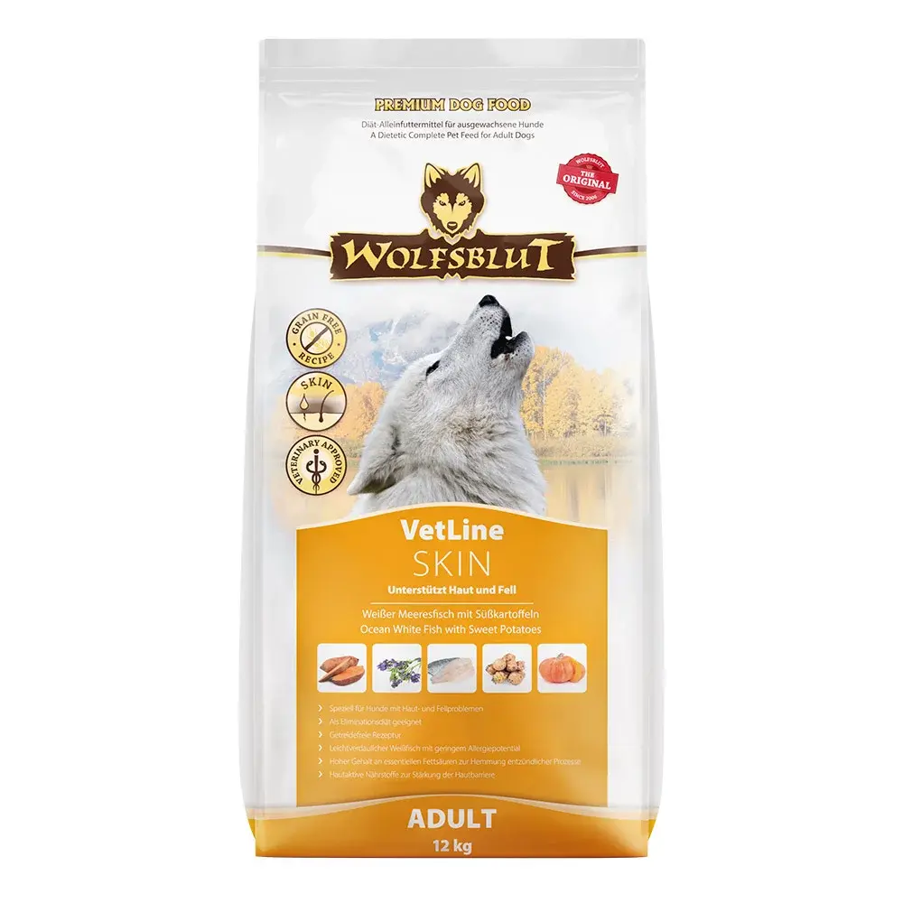Wolfsblut VetLine Skin & Coat 12kg - ryby s batáty