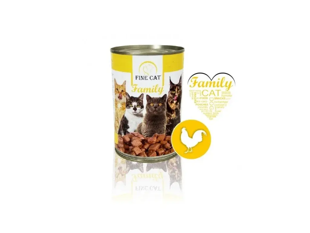 Fine Cat FINE CAT Family konzerva pro kočky s DRŮBEŽÍM 415g
