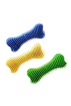 Hračka pes Kost Dentální žebrovaná plovací 18cm SP