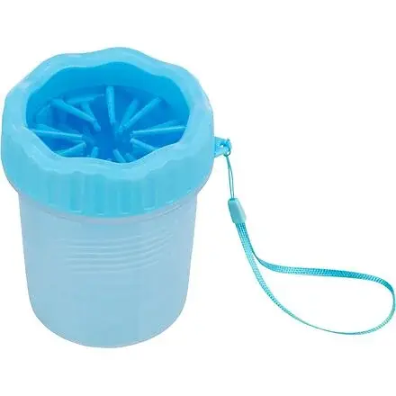PAW CLEANER - kalíšek k čištění tlapek, silikon/plast, modrá - M-L
