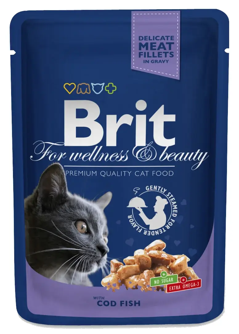 Brit Premium Cat Pouches s treskou 100g
