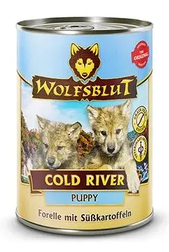 Wolfsblut konz. Cold River Puppy 395g - pstruh s batáty