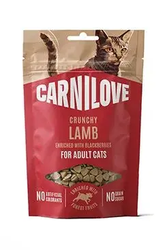 Carnilove Grain Free - pamlsky pro kočky Carnilove Cat CRUNCHY Snack Lamb+Blackberries 50g