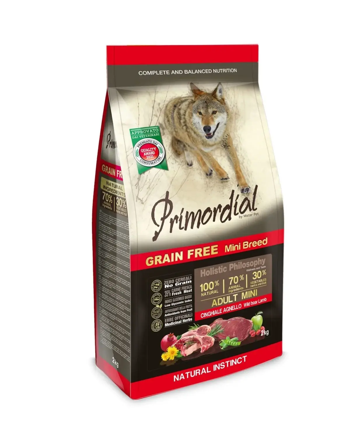 Primordial Mini Adult Wild Boar & Lamb 2kg