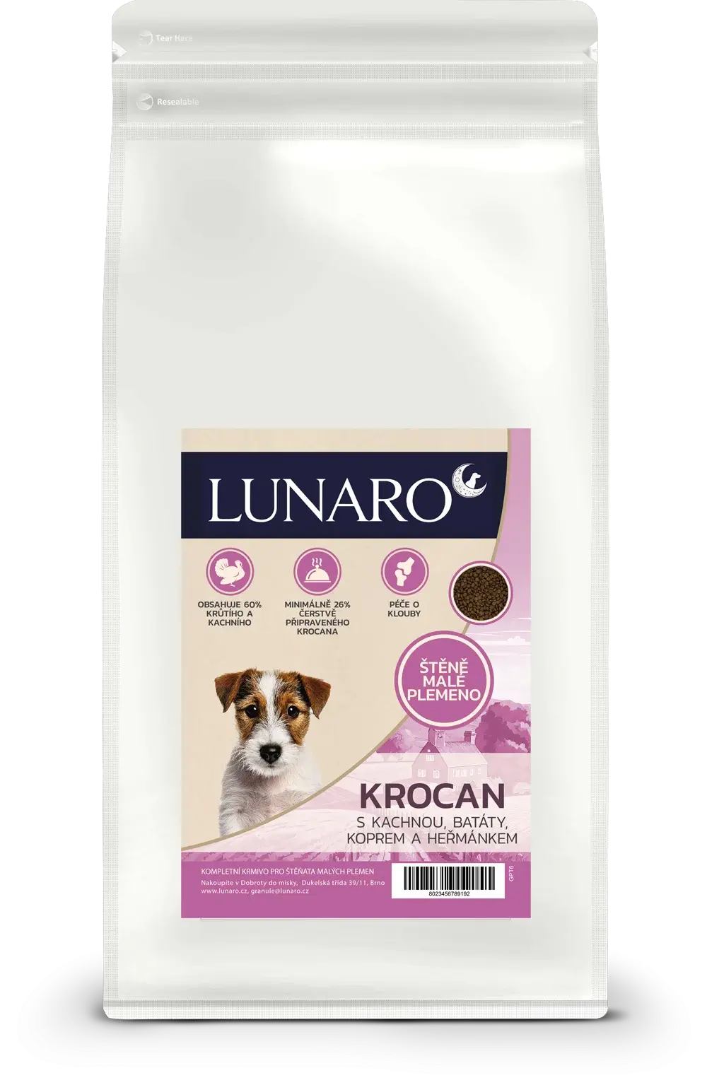 Lunaro Tamber Puppy small breed 2kg - krocan s batáty
